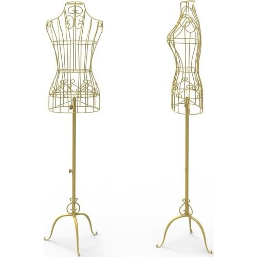 Clothes Hanger Wedding Dress Full Body Frame Iron Art Mannequin Exhibition Clothing Model Suit mannequin for female 3 color