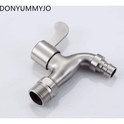 1pc DN20 304 Stainless Steel Brushed Finish Washing Machine Tap Mop Pool Faucet
