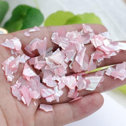100g/lot Natural Crushed Pearl Shell Mother of Pearl shell for DIY Jewelry Pink Mother Pearl Scraps for fake nails