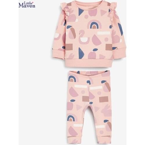 European And American Style Street Printed Fashion Autumn Long Sleeve Girls Sweatershirt Tracksuit For Girl 2-7 Years Old