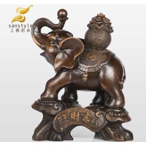Good as water decoration Feng Shui lucky Home Furnishing elephant like study the living room decor decoration gift 0432