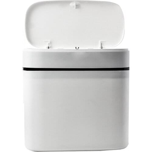 12L Trash Can Household Kitchen Waste Bins Press-Type Trash Bag Holder Garbage Bin for Toilet Waterproof Narrow Seam