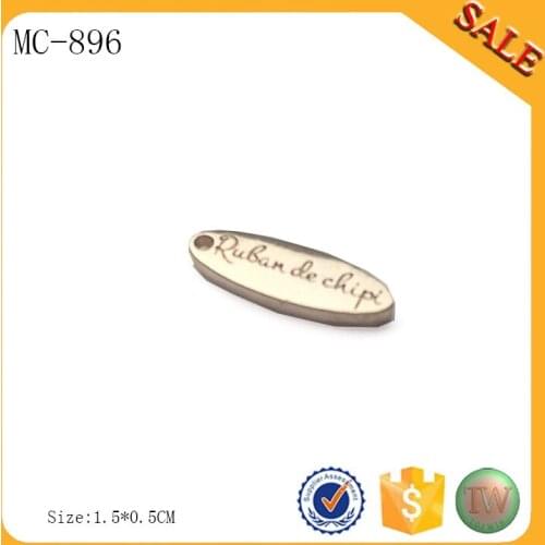 MC896 Stamped Jewelry pendant Tag With Printed Logo Metal Jewelry Tag For Bracelet