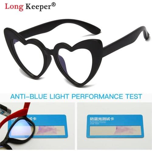 Anti Blue Rays Glasses Kids Fashion Hearts shape Blocking Blue Light Computer Transparent Eyeglasses Boys Girl Optical Frame UV