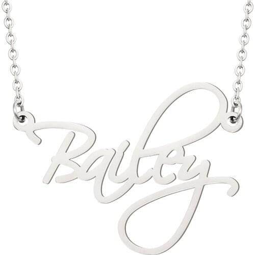 Personalized Name Necklace Customized Nameplate Necklaces Stainless Steel Custom Letter Name Pendant For Women Lover Jewelry