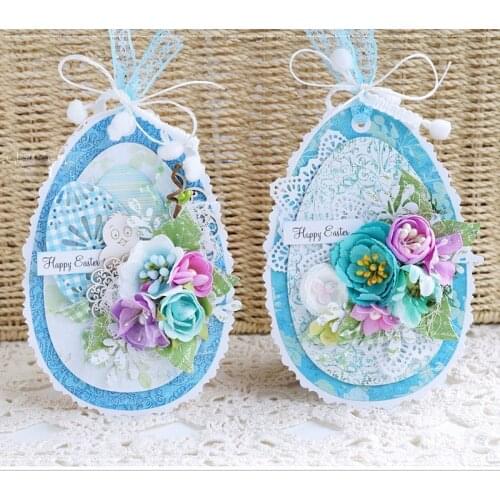 Easter Egg Frame Pattern Metal Cutting Dies New Stencils for DIY Scrapbooking Paper Cards Making Craft Fun Decoration