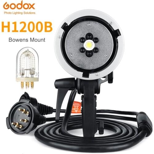 Godox AD-H1200B Portable Flash Head Bowens Mount Flash Head with 1200W Bare Bulb Flash Tube