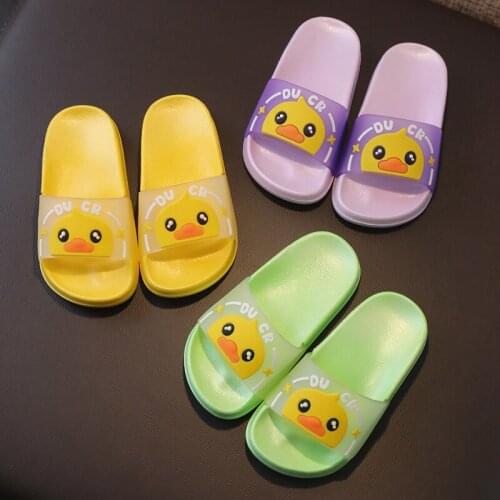 Kids Girls Slippers Sandals Summer Children Boys Home Bathroom Shoes Indoor Slippers Cute Cartoon Beach Slippers