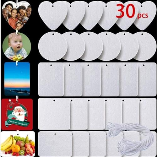 Sublimation Air Freshener Blanks Sheets for Car Home DIY HTV Inks Heat Press