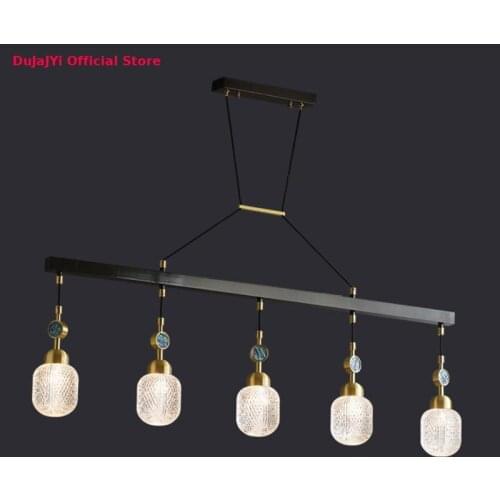 Nordic restaurant led chandelier rectangular decoration modern minimalist light luxury American Nakajima chandelier lighting