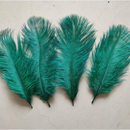 High Quality 10pcs Blackish Green ostrich feathers 6-8 inches/15-20 cm Christmas Birthday Wedding Party DIY Decorations Plumage