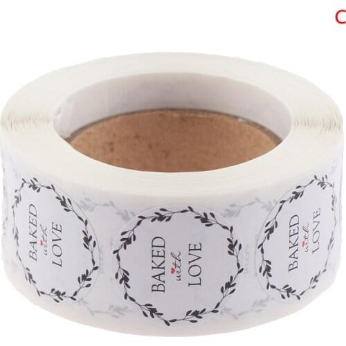 1pcs Round Thank You For You Sticker Heart Thanks For Shopping Stationery Handmade Sticker White Labels Sticker