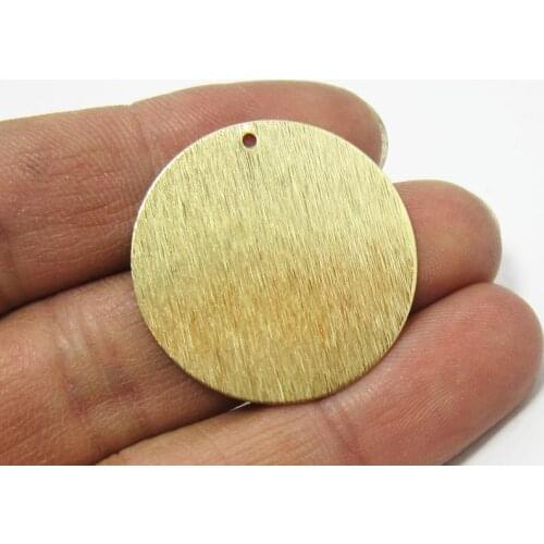 Brass charms 30x0.5mm Textured Round Raw brass earrings findings 10pcs R697