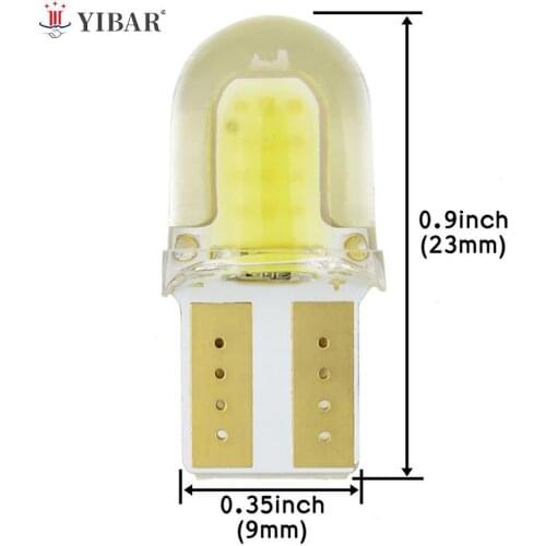 10PCS T10 194 W5W COB Silicone Shell LED Lights Car Width Light Door Light