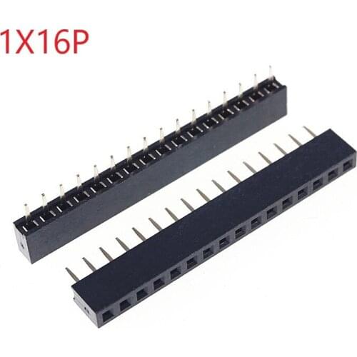 100 pcs 0.079" 2.0 mm Pitch 1x16 Pin 16 Position Female PCB Header Socket Female berg stick