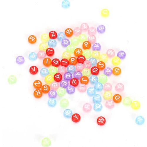 1000pcs Acrylic Letter Beads Colorful Alphabet Round Beads for Jewelry Bracelets Necklace Acrylic Beads Round Flat Alphabet Bead