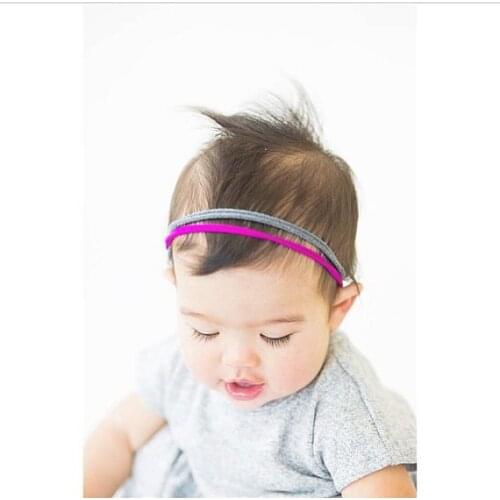 300pcs/lot DIY Simple Multi Traceless Nylon Baby HeadBands Elasticity Head Bands Hair Styling Tools Accessory HA1809