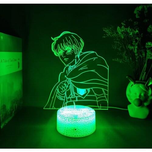 Anime аниме Attack on Titan 4 Armin Arlert Childrens Night Light Home Decor USB Light Led Panel Lights For Home Table Lamp