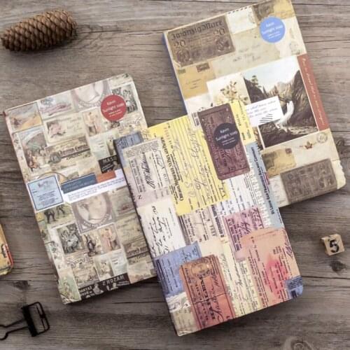 Retro European Hard Surface Coloring Planner Agenda Notepad Student Gifts Material Beautiful Illustration Diary Travel Notebook
