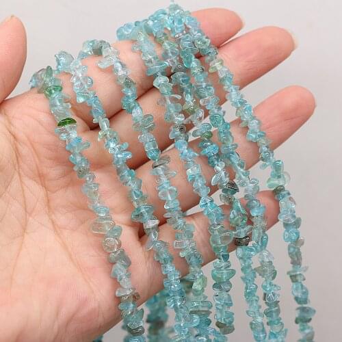 Natural stone Beads Irregular Shape Blue Phosphorus Crystal Gravel Beaded For Jewelry Making DIY Bracelet Necklace Accessories