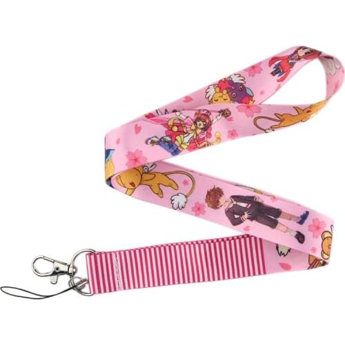 CA225 Variety Sakura Cute keychain Neck straps Lanyards for key ID Card Pass Gym Cell Phone USB badge holder DIY Hanging rope