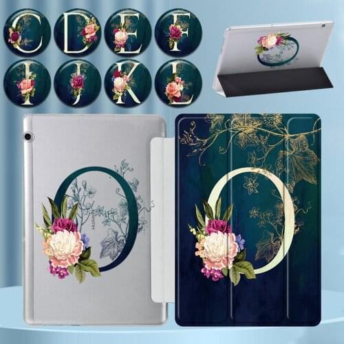 Case for Huawei MediaPad T3 10 9.6"/MediaPad T5 10 10.1" Pu Leather Trifold Stand Tablet Protective Hard Cover+Stylus