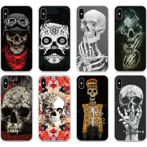 Tpu Soft Skeleton Skull Phone Case For iPhones SE 2020 SE2 SE 2 XR X XS 11 Pro MAX 6 6S 7 8 9 Plus For iPod Touch 7 6 5 Cover