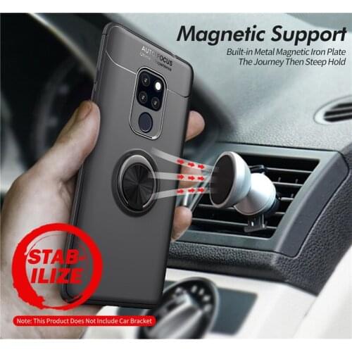 For Huawei Mate 30 Pro 20X 20 Magnetic Car Ring Holder TPU Case Cover For Huawei P40 P30 Pro Lite Mate 20 10 Lite