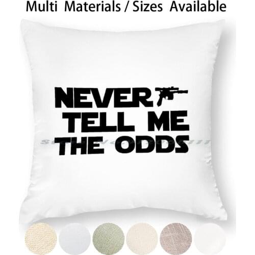 Never Tell Me The Odds Pillow Case Throw Pillow Cover Cotton Linen Flax Sith Quotes Force Lightsaber Luke Skywalker A New Hope
