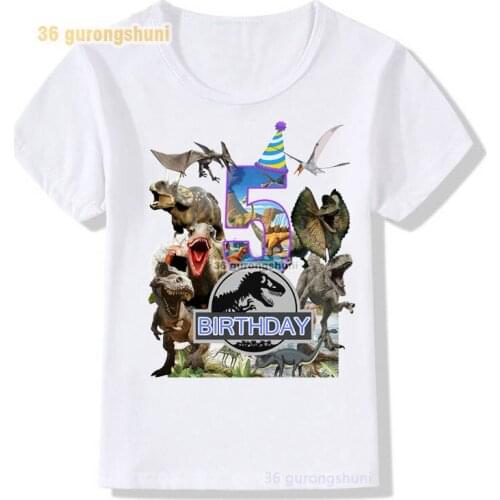 Children clothing cartoon t shirt for girls tshirt girl t-shirt Jurassic park game kids clothes boys Dinosaur graphic t shirts