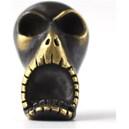 EDC Tools Amazed Face Lanyard Bead Paracord Brass Knife Beads Brass Knife Keychain Tool Pendant