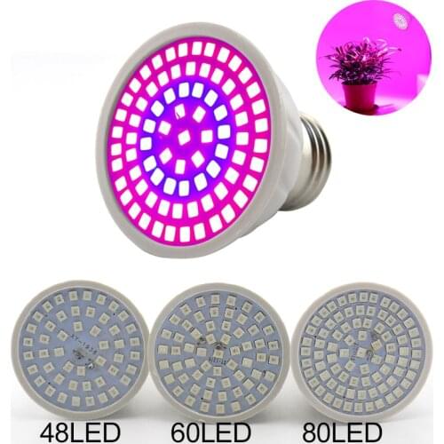 80 LED Led Grow Light plant phyto lamp bulbs Growth Lights E27 Phytolamp Full Spectrum Indoor flower Lighting Hydroponic Tent
