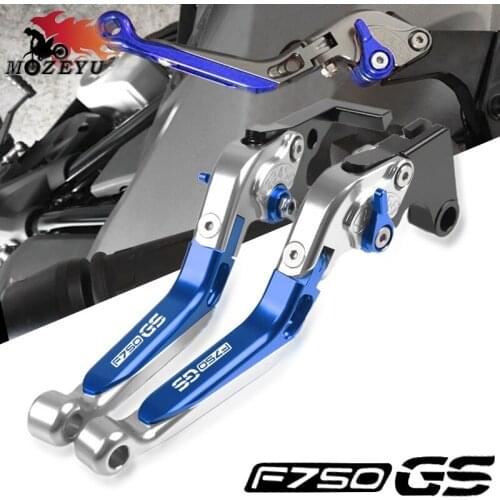 New Blue/Black For BMW F750GS 2017-2020 2019 2018 F 750 GS Aluminium Motorcycle Adjustable Folding Extendable Brake Clutch Lever