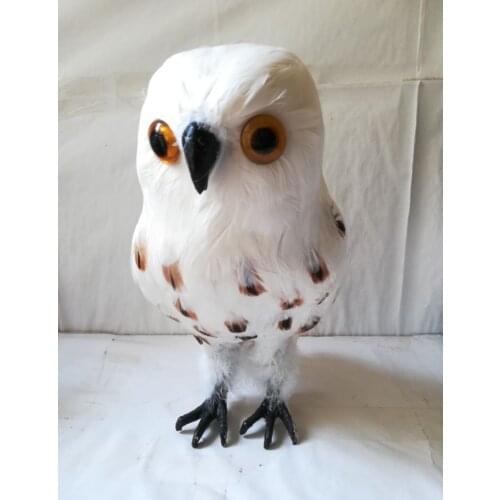 Foam&feathers bird large 30cm coloured white owl model cosplay prop.home garden, party decoration Halloween gift w0707