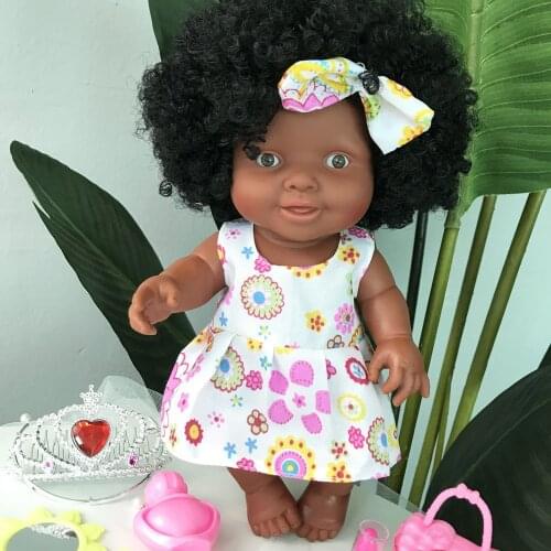Baby Movable Joint African Doll Toy Black Doll Best Gift Toy Christmas Gift Playmate Boneca menina Baby Dolls Toys for Girls