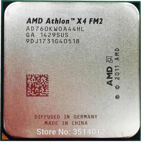 AMD Athlon X4 760K 760 K 3.8G Quad-Core CPU Processor AD760KWOA44HL Socket FM2