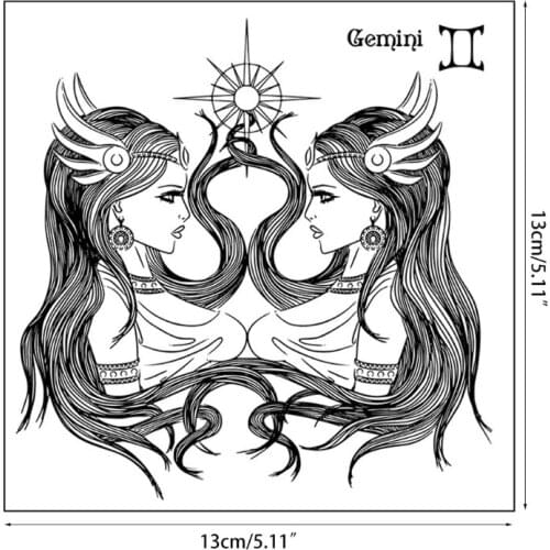 R7RC Constellation Girl Silicone Clear Seal Stamp DIY Diary Scrapbooking Embossing Photo Album Decorative Paper Card Craft