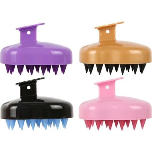 Silicone Hair Scalp Massager Shampoo Brush Head Scrubber Dandruff Brushes Deep Cleaning for Women Men or Pets