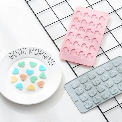 Cute Chocolate Chip Silicone Mold Creative Fondant Cake Decorating Tools Lovely Heart-shaped Candy Molds Kitchen Accressories