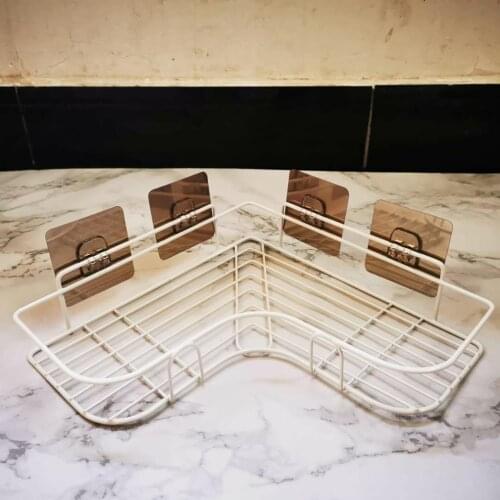 Bathroom And Kitchen Storage Rack Lightweight And Portable Size No Punching Triangle Modeling Storage Rack