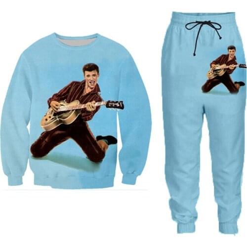 Pop Johnny Hallyday Sweatshirts Rock Streetwear 3D Print Unisex Long Pants Women/men Hiohop Tracksuits Casual Jogger Pants 5XL