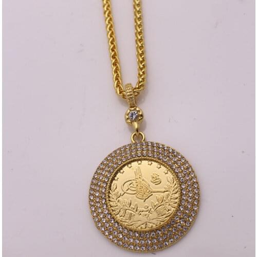Turkey Coin Arab Coin islam Allah muslim pendant necklace accept drop shipping