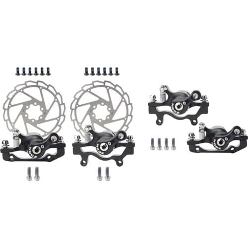 ZOOM Aluminum Alloy Bicycle Rear Disc Brake Black Mountain Road MTB Bike Mechanical Caliper Disc Brakes Double Brake