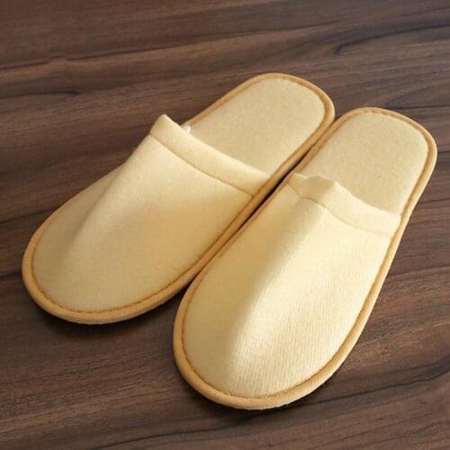 Women Men Slippers Hotel Travel Spa Portable Folding Home Slippers Disposable Flip Flop Indoor Slippers Plush Soft Thin Slippers