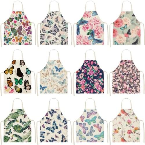 Butterfly flower pattern kitchen apron women Kitchen apron Apron for kitchen Apron cooking accessories kitchen accessories apron