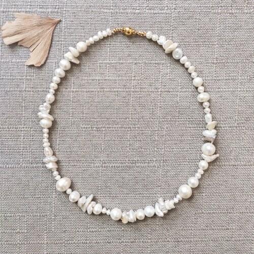 Creative design irregular pearl necklace Women Wedding Baroque Pearl Jewelry handmade high quality gift choker wholesale 2020