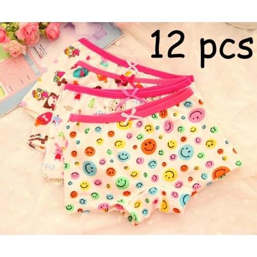 12 pcs/lot,1-10Y,Girls Panties baby underwear shorts kids briefs wholesale lovely panties,cuecas infantil girl,Good Quality