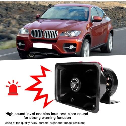 12V 200W Super Loud Universal Car Warning Alarm Police Fire Siren Air Bugle Alarm Horn Speaker Megaphone with Alarm System