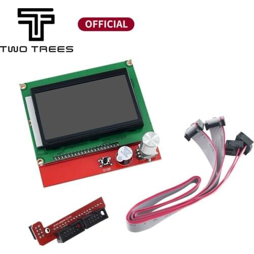 12864 LCD Ramps Smart Parts RAMPS 1.4 Controller Control Panel LCD 12864 Display Monitor Blue Screen Module For Anet A6