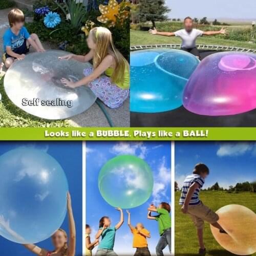 3pcs/set Big Magic Bubble Elastic Ball Water Injection Giant Balloons Kids Toy Fun Party Childrens Outdoor Activitie Game Ball